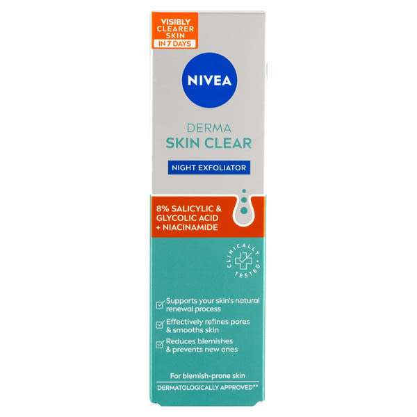 Nivea Derma Skin Clear éjszakai hámlasztó - 40 ml