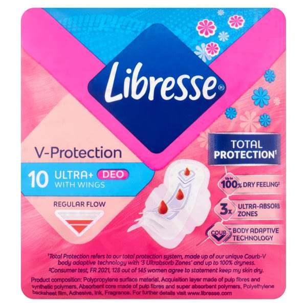 Libresse Ultra Normal Deo Fresh egészségügyi betét - 10 db