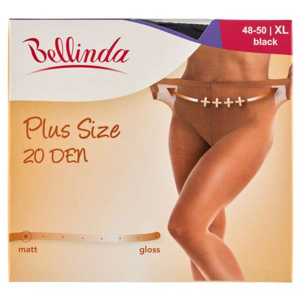 Bellinda Plus Size harisnya, fekete, XL - 1 db