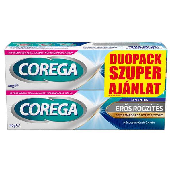 Corega ízmentes műfogsorrögzítő duopack 2x40 g - 80 g