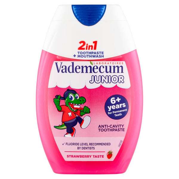 Vademecum 2in1 Junior fogkrém eper ízzel - 75 ml