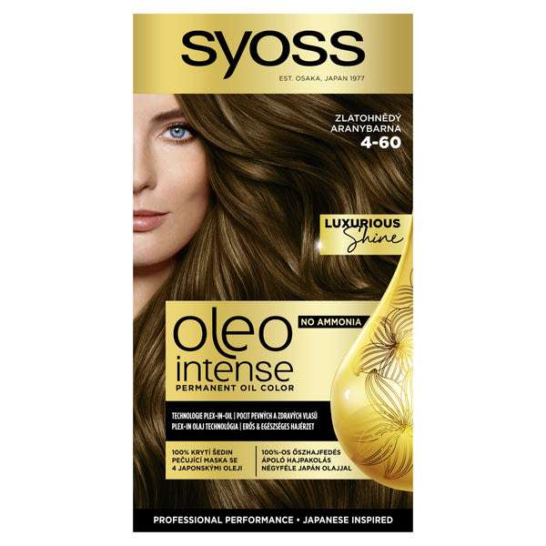 Syoss Oleo Intense tartós hajfesték 4-60 aranybarna - 1 db