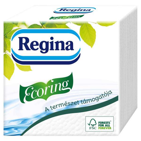 Regina Ecoring szalvéta 1 rétegű 28x28 - 60 db