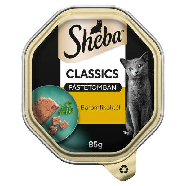 Sheba alutál macskáknak, szárnyas válogatás - 85 g
