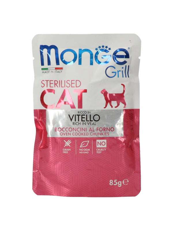 Monge alutasak macskáknak grill falatkák borjúval - 85 g