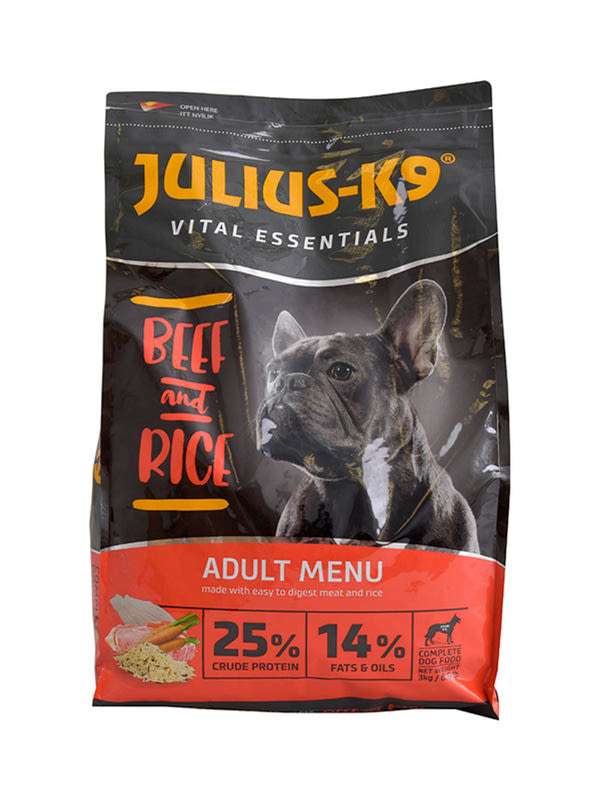 Julius-k9 Adult highpremium marhával és rizzsel - 3 kg