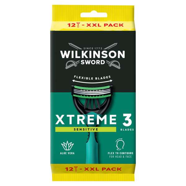 Wilkinson Xtreme3 sensitive eldobható borotva férfi - 12 db