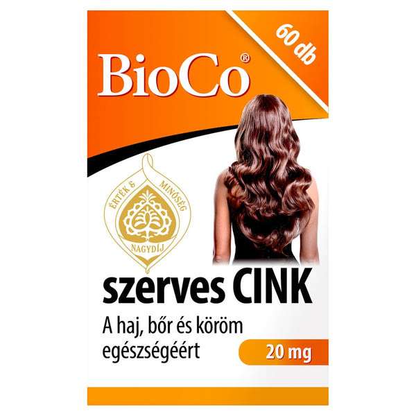 BioCo szerves CINK étrend-kiegészítő tabletta - 60 db