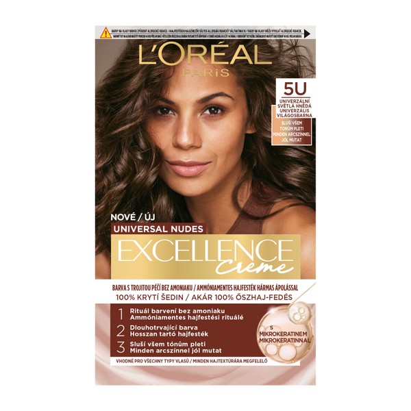 L'Oréal Paris Excellence Creme Universal Nudes krémhajfesték /5U világosbarna - 1 db