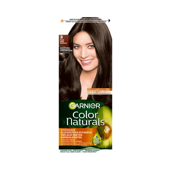 Garnier Color Naturals tartós hajfesték /3.0 sötétbarna - 112 ml