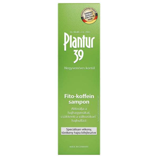 Plantur 39 Fito-koffein sampon speciálisan vékony, törékeny hajra - 250 ml