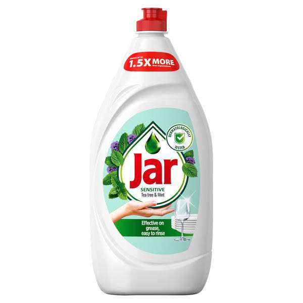 Jar Sensitive folyékony mosogatószer teafa és menta illattal - 1350 ml