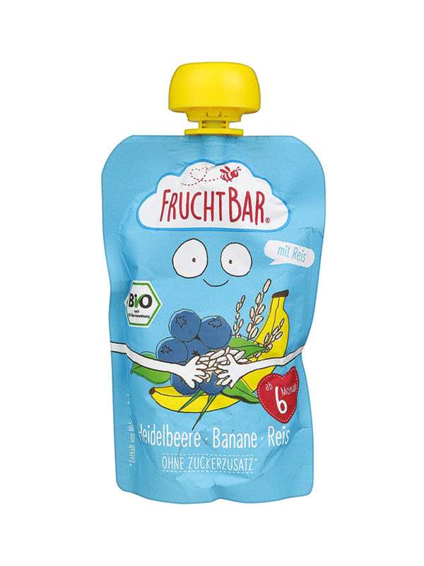 Fruchtbar áfonya - banán - rizs gyümölcspüré 6 hónapos kortól - 100 g