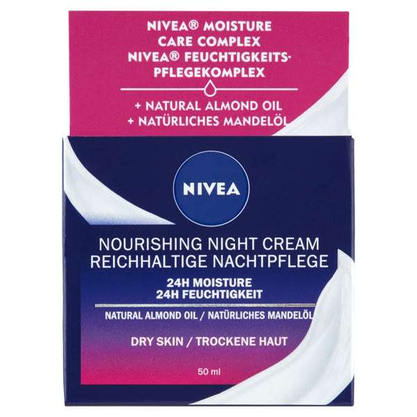 NIVEA Essentials Gazdagon Regeneráló Éjszakai Arckrém Száraz/Érzékeny Bőrre - 50 ml