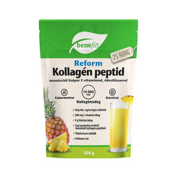 Benefitt Reform marhakollagén italpor, ananász ízesítésű - 300 g