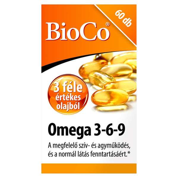 BioCo Omega 3-6-9 lágyzselatin étrend-kiegészítő kapszula - 60 db