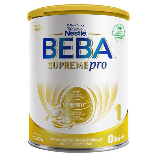 Beba Supremepro 1 tejalapú anyatej-helyettesítő tápszer fehérje-hidrolizátumból 0 hónapos kortól - 400 g