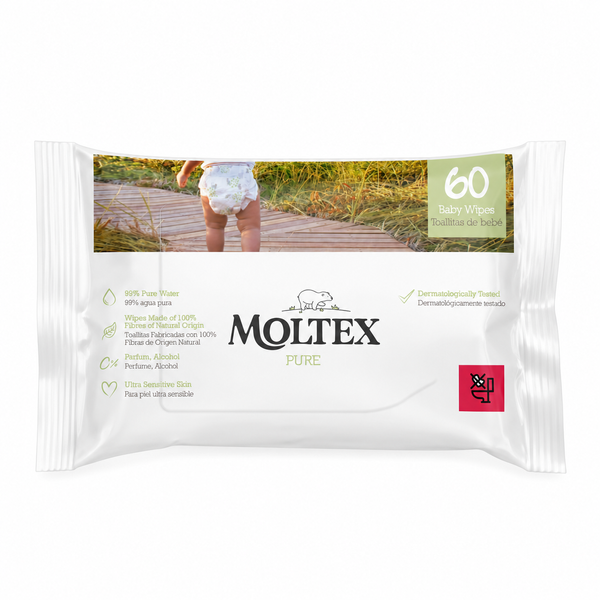 Moltex Pure nedves törlőkendő - 60 db