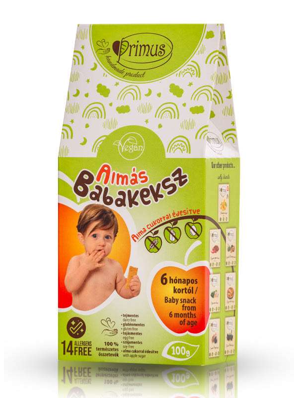 Primus almás babakeksz almacukorral 6h+ - 100 g
