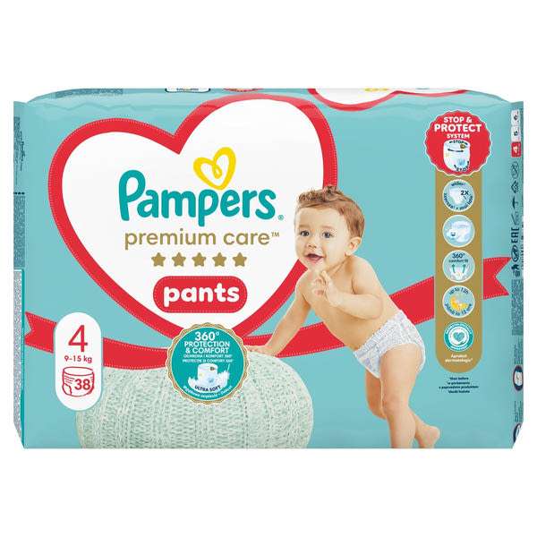 Pampers Premium Care bugyipelenka 9-15 kg, méret: 4 - 38 db