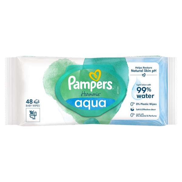 Pampers Harmonie Aqua nedves törlőkendő - 48 db