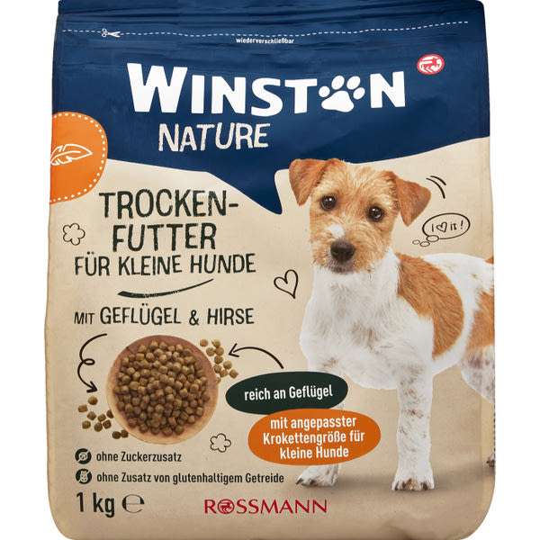 Winston mini száraz állateledel felnőtt kutyáknak baromfival és kölessel - 1000 g