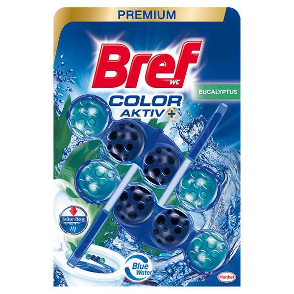Bref Blue Aktiv WC-frissítő eucalyptus illattal (2x50 g) - 100 g