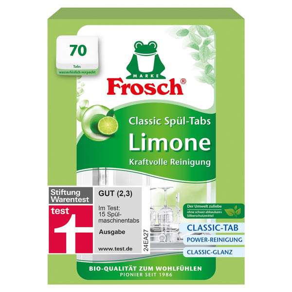 Frosch mosogatógép tabletta, zöldcitrom - 70 db