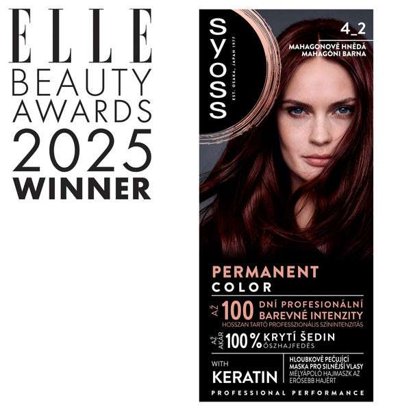 Syoss Color hajfesték 4-2 mahagóni barna - 1 db