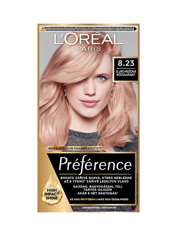 L'Oréal Paris Préférence Hajfesték 8.23 Santorini - Shimmering rose - 1 db