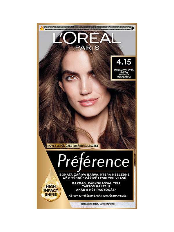 L'Oréal Paris Préférence Hajfesték 4.15 Caracas - Mély gesztenyebarna - 1 db