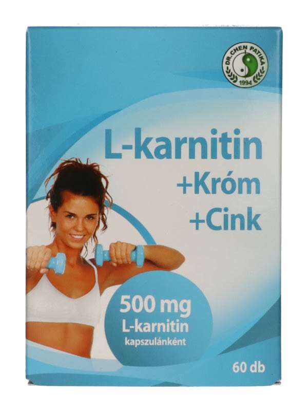 Dr. Chen Patika L-Karnitin 500mg kapszula krómmal és cinkkel - 60 db