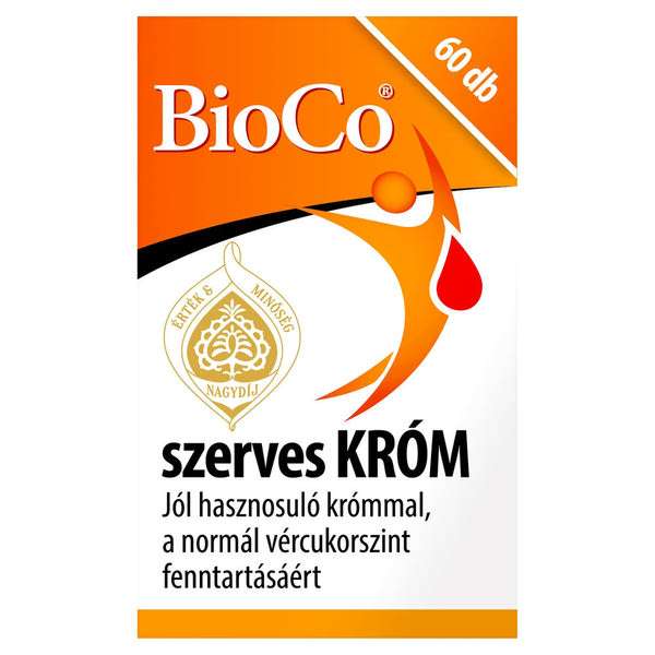 BioCo szerves KRÓM étrend-kiegészítő tabletta - 60 db