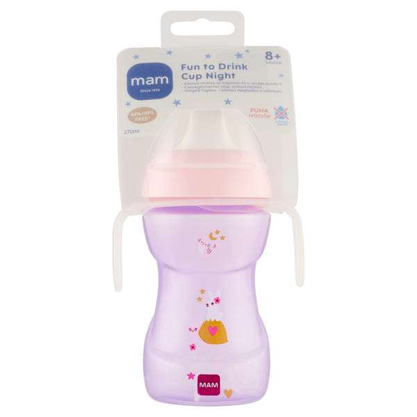 Mam Fun To Drink Night ivópohár 8 hónapos kortól - 270 ml