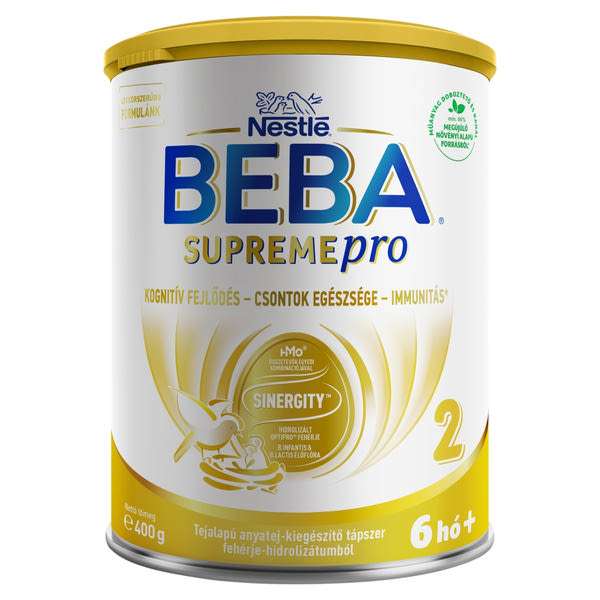 BEBA Supremepro 2 tejalapú anyatej-kiegészítő tápszer fehérje-hidrolizátumból 6 hónapos kortól - 400 g