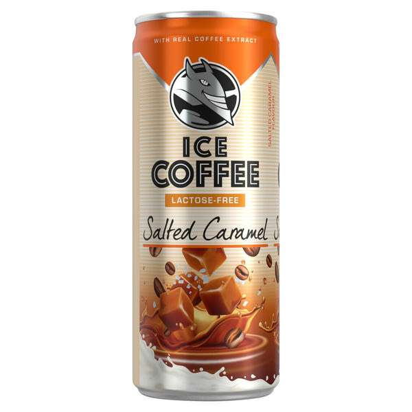 HELL Ice Coffee Salted Caramel UHT laktózmentes sós karamell ízű ital tejjel, kávékivonattal 250 ml