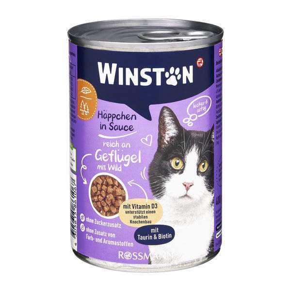 Winston állateledel macskáknak vadhússal és szárnyassal - 415 g