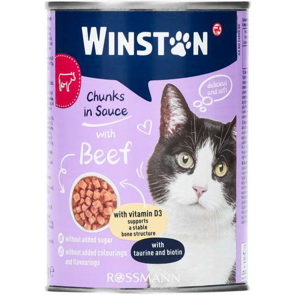 Winston állateledel macskáknak marhával - 400 g