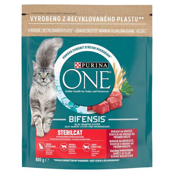 Purina One Sterilcat marhában gazdag száraz macskaeledel - 800 g