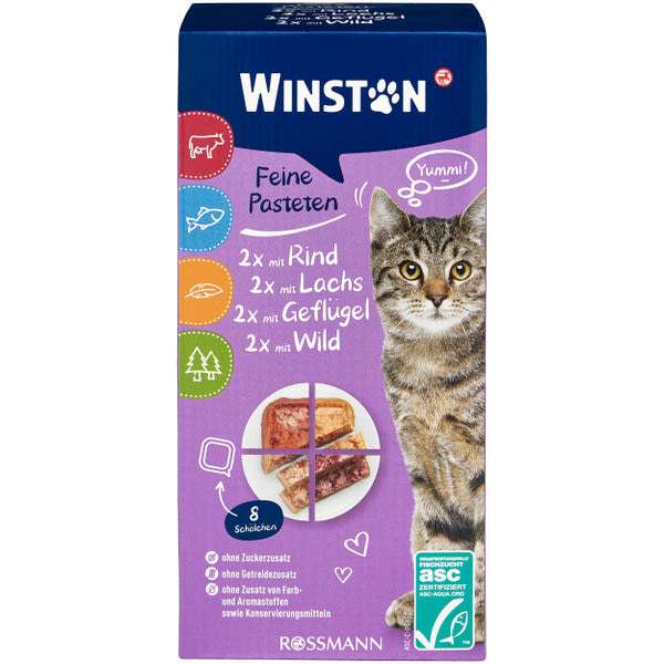 Winston állateledel macskáknak 8x100 g - 800 g