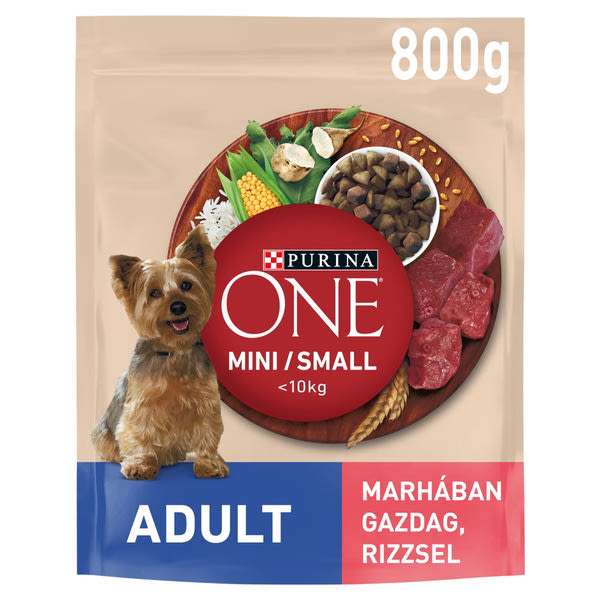 Purina One Mini Adult szárazeledel kutyáknak marhával - 800 g