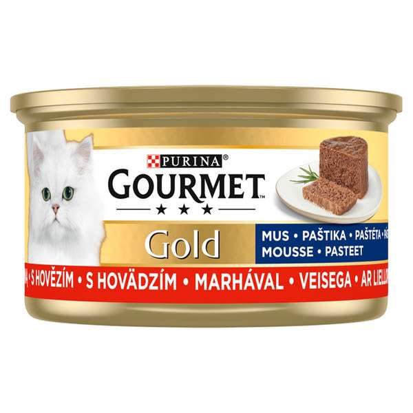 Gourmet Gold konzerv macskáknak, marhahúsos pástétom - 85 g