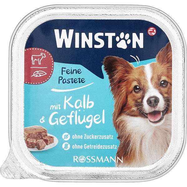 Winston állateledel felnőtt kutyáknak, borjúval és szárnyassal - 150 g