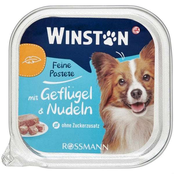 Winston Fenséges Menü alutasak kutyáknak, szárnyashússal és tésztával - 150 g