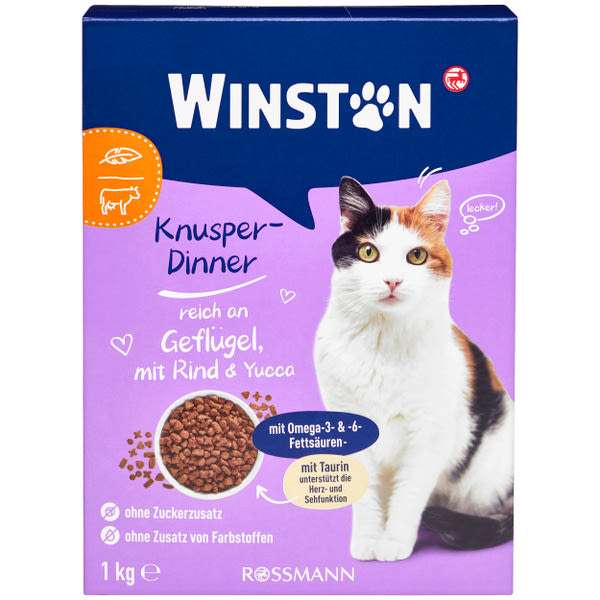 Winston szárazeledel macskáknak szárnyassal, marhával és jukkával - 1000 g