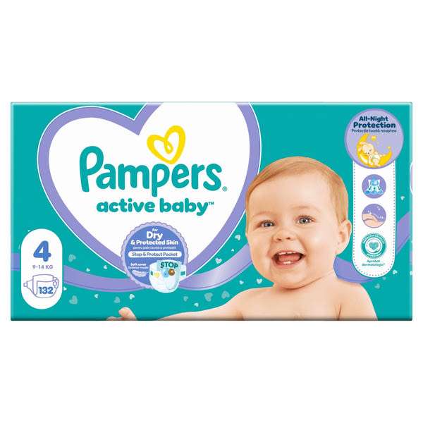 Pampers Active Baby pelenka 9-14kg, méret: 4 - 132 db