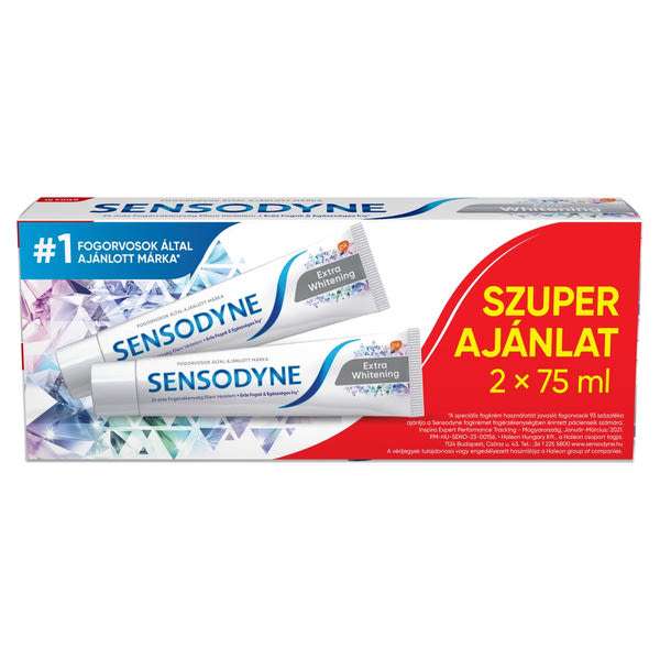 Sensodyne Extra Whitening fogkrém 2x75 ml - 150 ml
