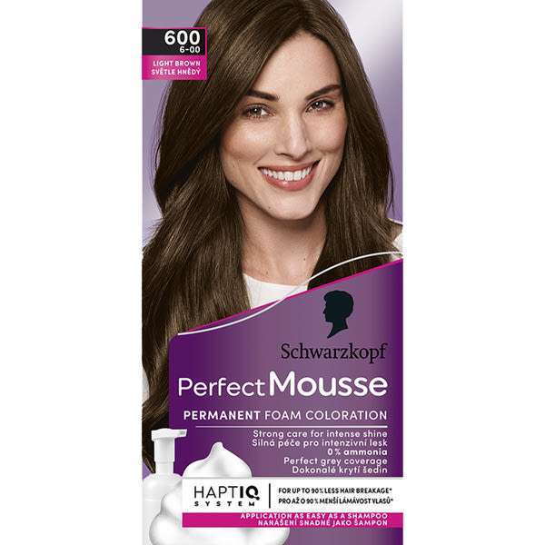 Schwarzkopf Perfect Mousse hab állagú hajfesték 600 világosbarna - 1 db
