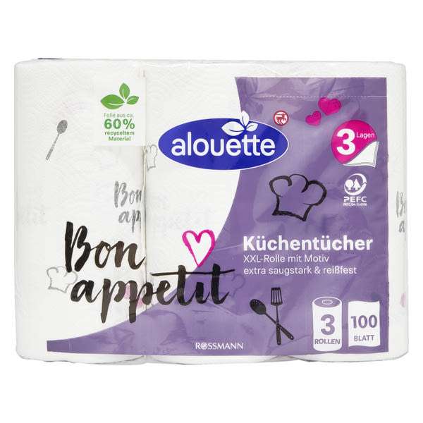 Alouette konyhai papírtörlő 3 rétegű - 3 db