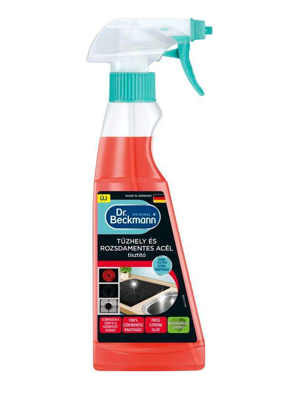 Dr.Beckmann tűzhely és rozsdamentes acél tisztító tisztító spray - 250 ml